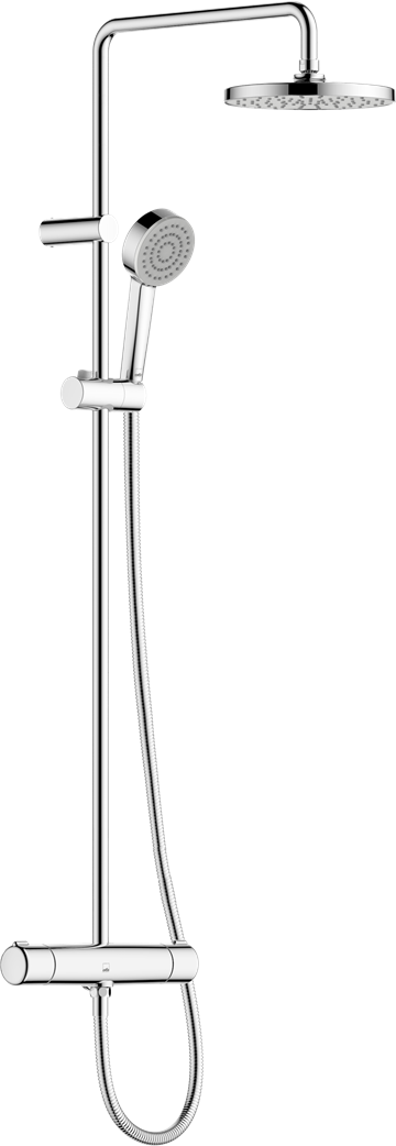 Oras Linea Rain brusesystem m/200mm hovedbruser, krom