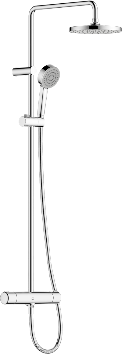 Oras Linea Rain brusesystem m/200mm hovedbruser, krom