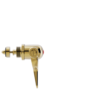 TONI Copenhagen NY Ventiloverdel med EPDM pakning med rød/blå knap - messing