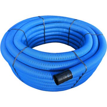 Evodrain 90/76 mm PE-drænrør med 1,4 x 13,20 mm slids, 50 meter rulle