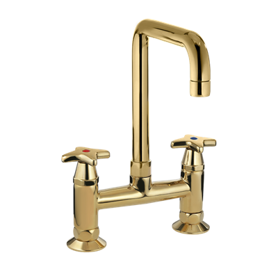 TONI Copenhagen Krydsgreb 2-huls køkkenbatteri U200 svingtud, lige - Vælg farve