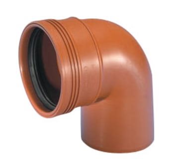 Uponor PVC-bøjning 200mm x 87,5 grader