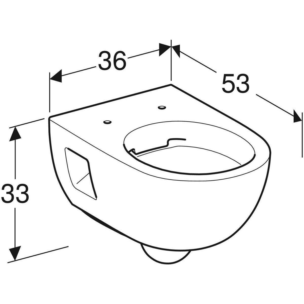 Geberit Renova V gh ngt Toilet Delvist Skjult Montering Rimfree