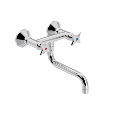 TONI Copenhagen Krydsgreb Vægbatteri S200 mm svingtud - Krom - 21.433-S200.000