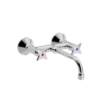 TONI Copenhagen Krydsgreb køkkenbatteri med 200 mm tud, fast - Krom - 22.433-V200.000