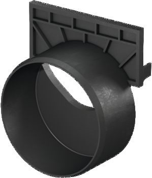 Aco Self Euroline/Hexaline Endevæg med vandret udløb - Plast