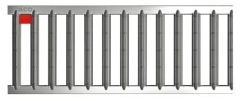 Aco Self Euroline/Hexaline Rist 100 cm - Galvaniseret stål - 1,5 Ton