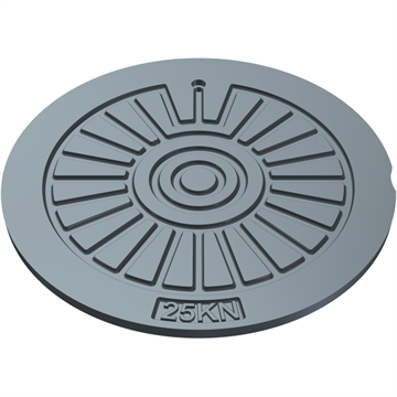 Duco Ø315 Dæksel til karm, Gråjern