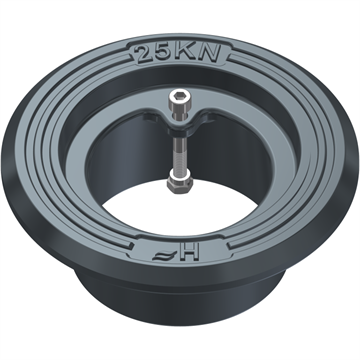 Duco 110 mm rund rørbrøndkarm uden rist/dæksel, Gråjern