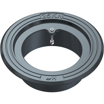 Duco 200 mm rund rørbrøndkarm uden rist/dæksel, Gråjern