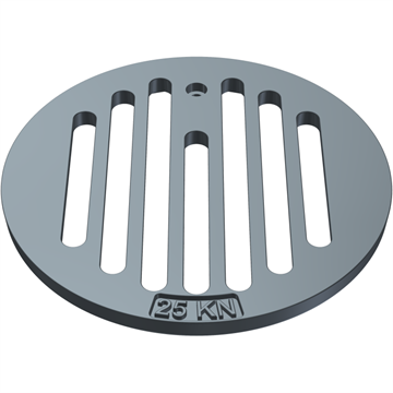 Duco Ø200 rist til karm, Gråjern