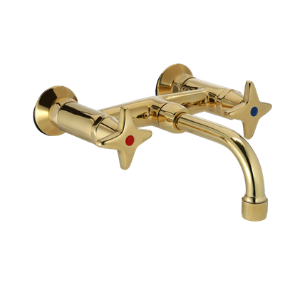 TONI Copenhagen Krydsgreb håndvaskbatteri med 150 mm tud, fast - Vælg farve