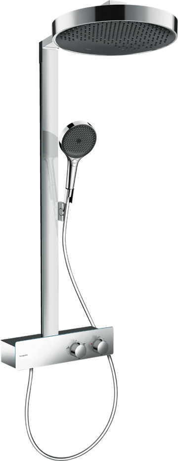 hansgrohe Rainfinity Showerpipe 360 1jet med ShowerTablet 350 i krom