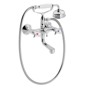 TONI Copenhagen Krydsgreb Kar & brusebatteri med håndbrusesæt - Krom