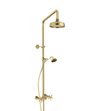 TONI Copenhagen Christiansborg batteri med hoved-& håndbrus - Messing