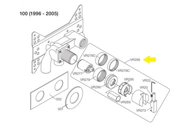 Vola VR299 opdateringssæt i krom til greb før 2005