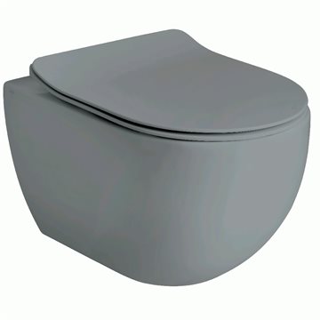 Lavabo Glomp rimless væghængt toilet - Mat grå