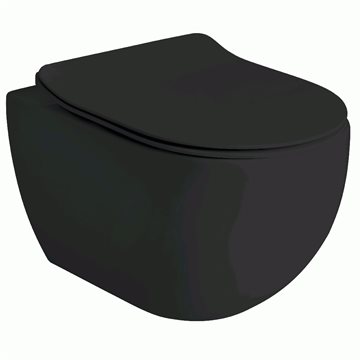 Lavabo Glomp rimless væghængt toilet - Mat sort