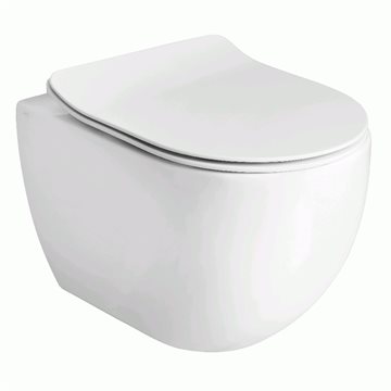 Lavabo Glomp rimless væghængt mini (kompakt) toilet - Blank hvid