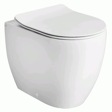 Lavabo Glomp gulvstående BTW toiletskål - Mat hvid