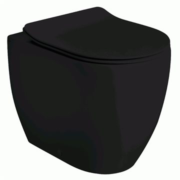 Lavabo Glomp gulvstående BTW toiletskål - Mat sort