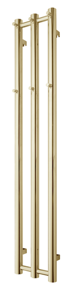 TVS PLUS LINE håndklædetørrer i messing / Guld (PVD) - 1400 x 265 mm