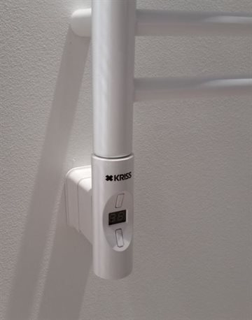 Kriss Nuvo 2 el-varmeelement 300watt, rund profil, hvid