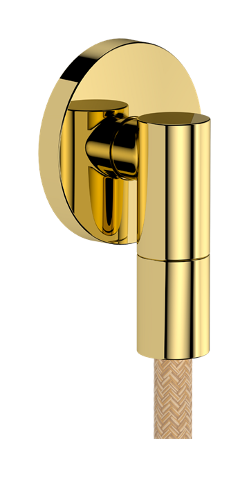 hansgrohe FixFit Fine S Slangeudtag med kontraventil i Poleret guld-optik PVD