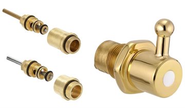 Toni Copenhagen omskifter i messing til indbygningsarmaturer, messing