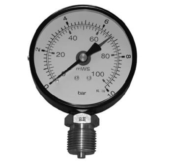 Manometer 1/2" x 80 mm 10 bar