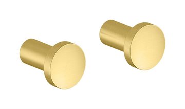 Damixa Zen håndklædekroge, sæt á 2 stk. - Børstet messing PVD