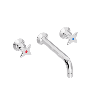 TONI Copenhagen Krydsgreb Håndvaskbatteri til indbygning - Krom - 49.013.000