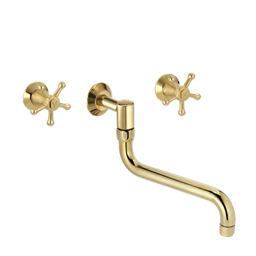 TONI Copenhagen Christiansborg køkkenbatteri S 200mm svingtud - I messing - 49.071-S200.555