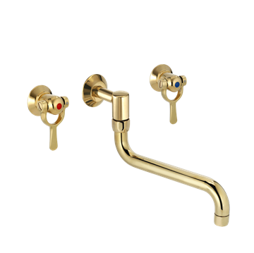 TONI Copenhagen SP indbygningskøkkenbatteri, S200mm svingtud - I messing - 49.075-S200.555