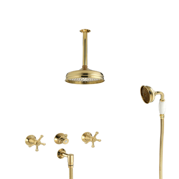 TONI Copenhagen Christiansborg, loft hovedbruser & håndbruser - Messing - 49.091MT.555