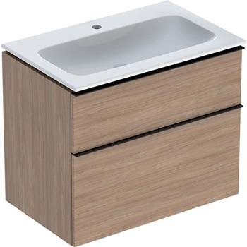 Geberit Icon møbelpakke 750x480x630 mm i eg natur melamin træstruktur