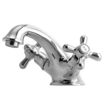 LAVABO Retro 2-grebs Håndvaskarmatur m/Bundventil i Krom