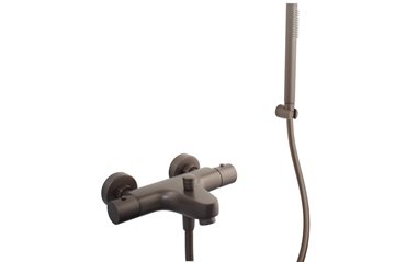Cassøe kar-/brusearmatur med termostat og håndbruser, Mat bronze