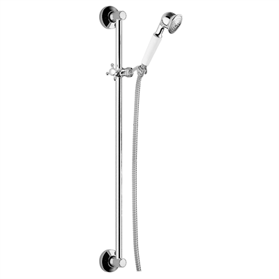 LAVABO Retro Brusesæt med stang, slange og håndbruser i Krom