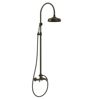 LAVABO Retro 2-grebs Brusesystem Komplet i Bruneret natur messing