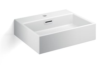 Lineabeta Quarelo porcelænsvask 50x42x13 cm m/hanehul og overløb
