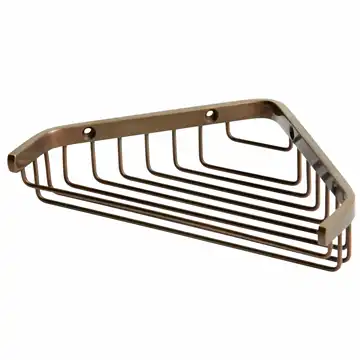 LAVABO Luna Hjørnetrådkurv i Bruneret messing natur