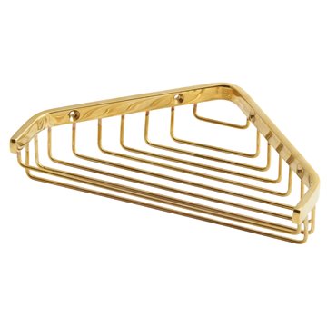 LAVABO Luna Hjørnetrådkurv i Natur messing