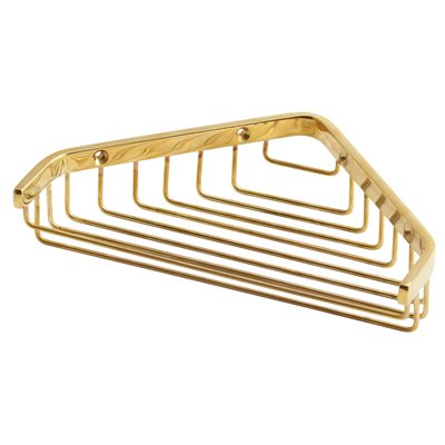 LAVABO Luna Hjørnetrådkurv i Natur messing