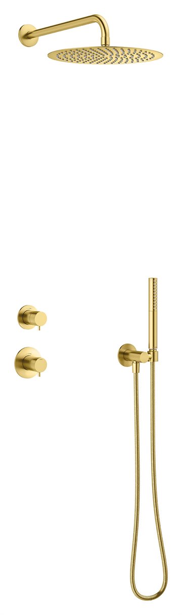 Damixa Iris DS 1 indbygnings brusesystem - børstet messing