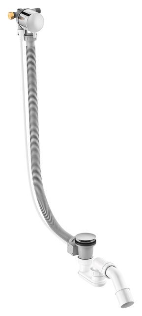 Damixa Silhouet afløb m/indløb via overløb til badekar, krom