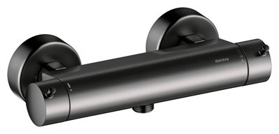 Damixa Iris brusearmatur med termostat, børstet grafit grå