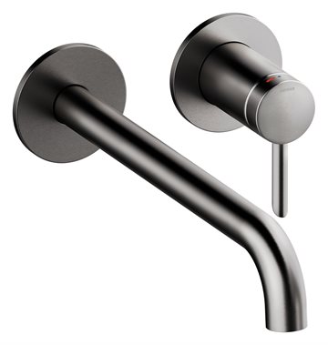 Damixa Iris håndvaskarmatur med 225 mm tud - børstet grafit grå 