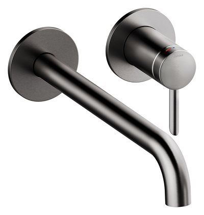 Damixa Iris håndvaskarmatur med 225 mm tud - børstet grafit grå 