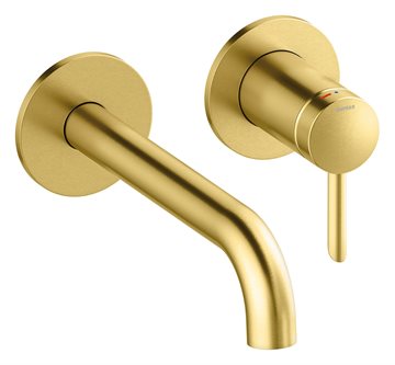 Damixa Iris håndvaskarmatur med 180 mm tud - børstet messing